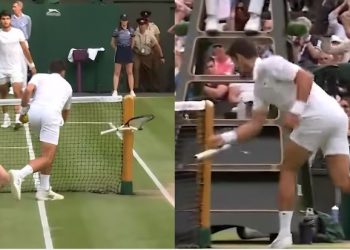 Ja nxorri inatin raketës, gjobitet tenisti Djokovic