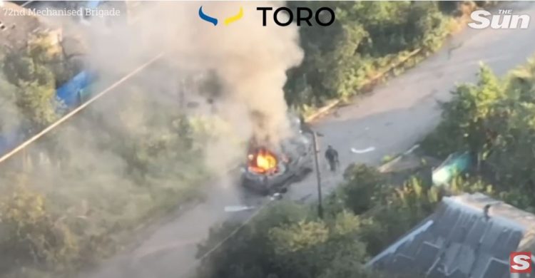 Me dronë kamikaz, ukrainasit shkatërrojnë makinerinë ruse