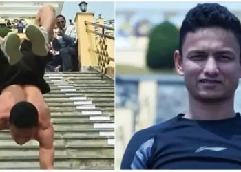 I riu thyen rekord, zbret 75 shkallë me duar (VIDEO)