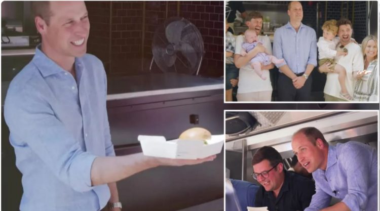 Princi Uilliam habit njerëzit, shërben hamburger në rrugë