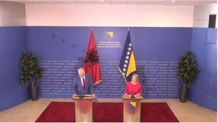“Ambasadë shqiptare në Sarajevë”, Rama në B-H: Të sigurohet lëvizja e qytetarëve të Kosovës