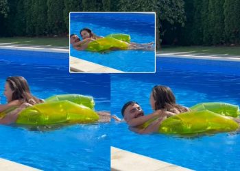 Sara Hoxha publikon pamje romantike përkrah Ledrit në pishinë