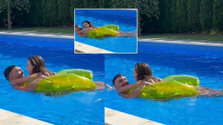 Sara Hoxha publikon pamje romantike përkrah Ledrit në pishinë