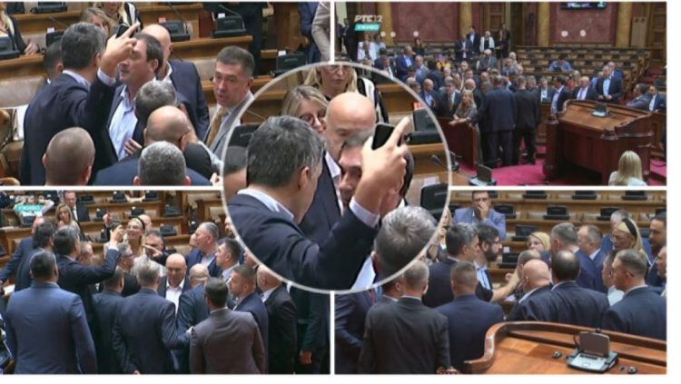 Sherr i ashpër në parlamentin serb (VIDEO)