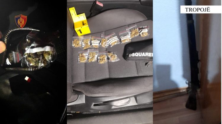 Kapen me doza kanabisi dhe armë, arrestohen dy të rinjtë nga Tropoja