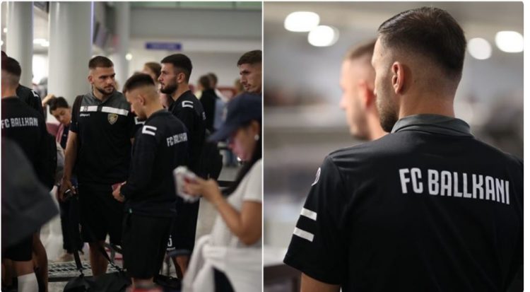 Ballkani arrin në Belfast për ndeshjen e kthimit ndaj Larnes