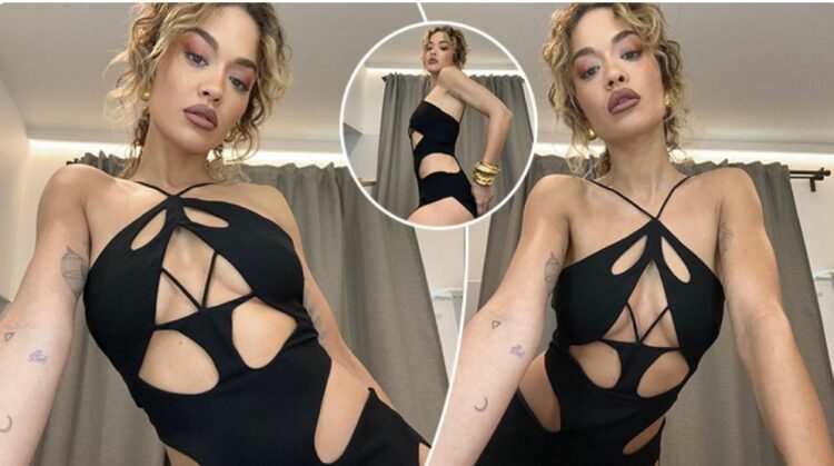 Rita Ora vë në pah linjat përmes fustani provokues