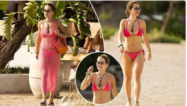 Rita Ora mahnit me linjat trupore gjatë pushimeve në Ibiza