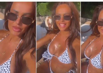 Xhuli Nura publikon fotot hot me bikini