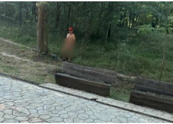 FOTO-SKANDAL/ Manjaku te liqeni zhvishet sa sheh femra