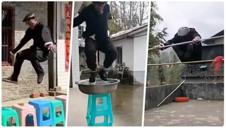 Mjeshtër i kërcimeve! Burri dhuron spektakël (VIDEO)