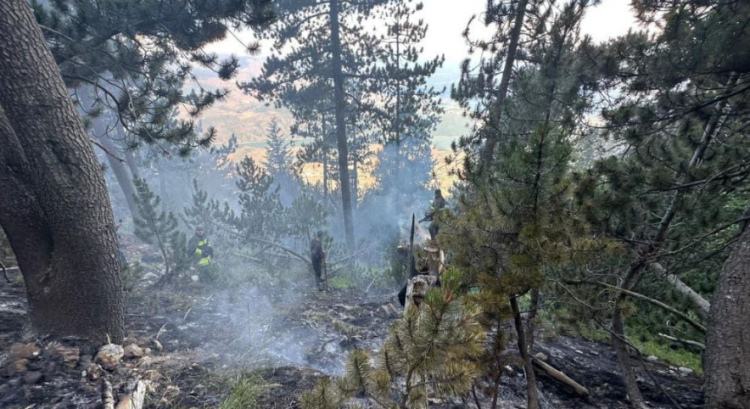Ndërhyhet nga ajri për shuarjen e flakëve në malin e Gjalicës