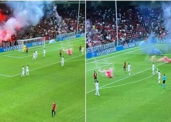 Flakadanët në fushë kundër Polonisë gjobitet FSHF