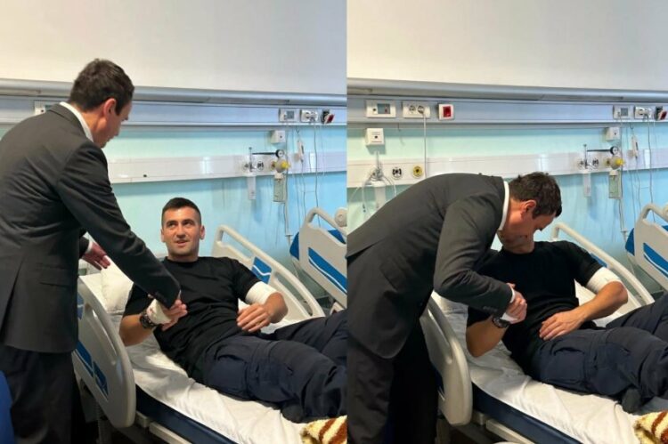 Del nga spitali polici i plagosur dje nga terroristët serbë