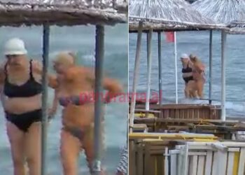 Deputetja e PS sfidon moshën e motin, plazh mes dallgëve (VIDEO)