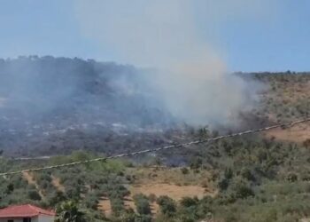 Zjarri masiv përfshin kodrat e Vajkanit në Fier