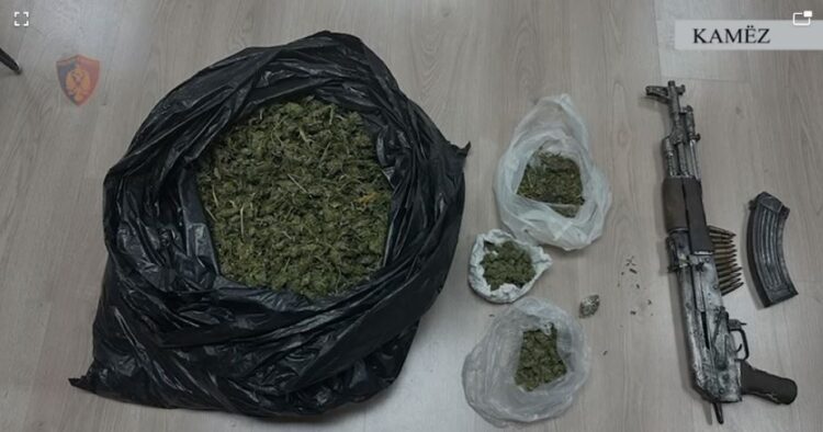 Me kanabis, armë dhe municion, arrestohen 3 persona në Kamëz