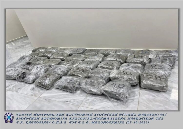 Kapet në Selanik me mbi 42 kg marijuanë, droga vinte nga Shqipëria