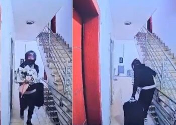 I maskuar si korrier, me një tufë lule, ja si grabitet kasaforta në mes të Tiranës (VIDEO)