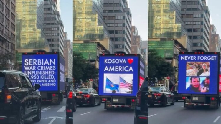 “Krimet e Serbisë”,  në New York shfaqen reklama nga lufta në Kosovë