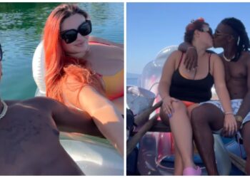 Enca dhe i dashuri i ri shihen në momente intime