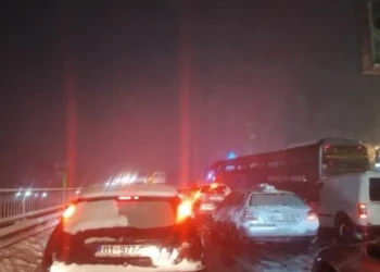 Reshje të dendura bore në Kosovë, trafik kilometrik në Prishtinë