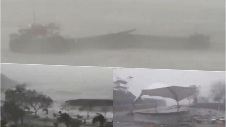 VIDEO/ Dallgët e mëdha dhe stuhia ndajnë më dysh anijen në Turqi