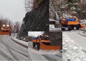VIDEO/ Bie dëbora e parë për këtë vit në Qafë Thore