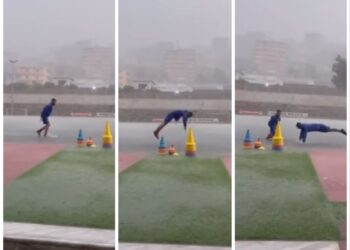 VIDEO/Plazh në dimër! Lojtarët e Butrintit ‘ushtrojnë’ notin në fushë