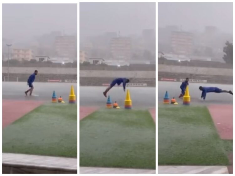 VIDEO/Plazh në dimër! Lojtarët e Butrintit ‘ushtrojnë’ notin në fushë