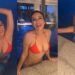 Modelja Elizabeth Hurley, shfaqet ‘hot’ me bikini të kuqe në pishinë
