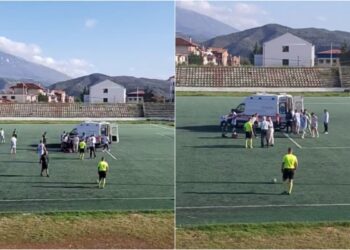 VIDEO/ Lojtari i Burrelit përplaset me shokun e tij, bie pa ndjenja