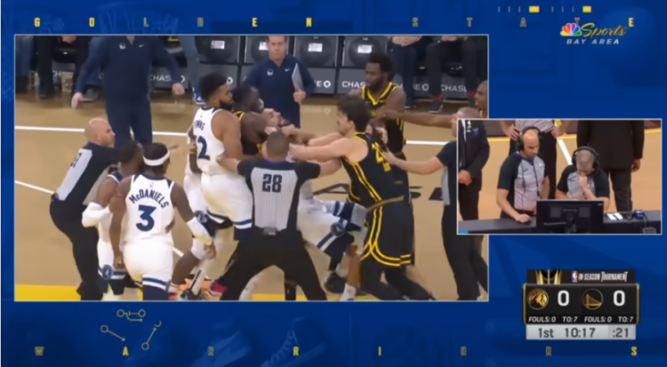 VIDEO/ Sherr masiv në ndeshjen e NBA-së, parketi kthehet në ring