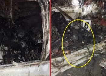 Foto/ Kallashnikovi brenda makinës së djegur të vrasësve të Nikulaj