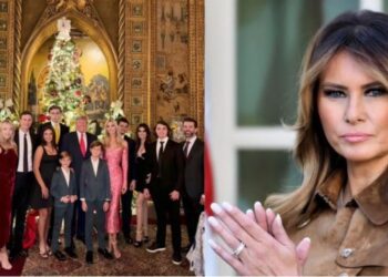 Pse mungoi në foton familjare të Krishtlindjeve Melania Trump?