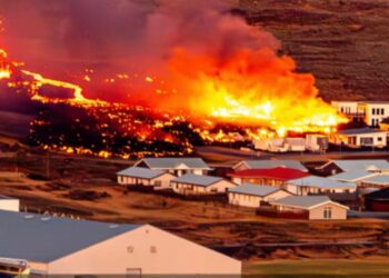 Pamje apokaliptike në Islandë, vullkani merr përpara shtëpitë