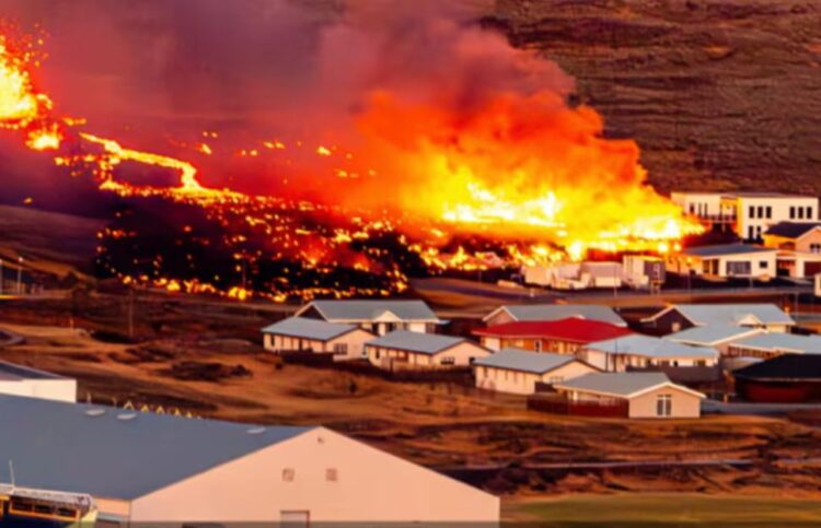 Pamje apokaliptike në Islandë, vullkani merr përpara shtëpitë