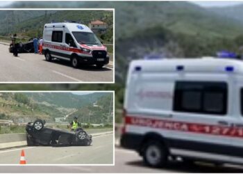 Përmbyset makina në aksin Tiranë-Durrës, detajet e para