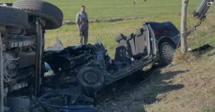 Kamioni përplas makinën në aksin Laç-Lezhë, ka të plagosur