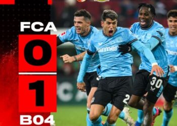 Leverkusen nuk ndalet, fiton në sekondat e fundit ndaj Augsburg