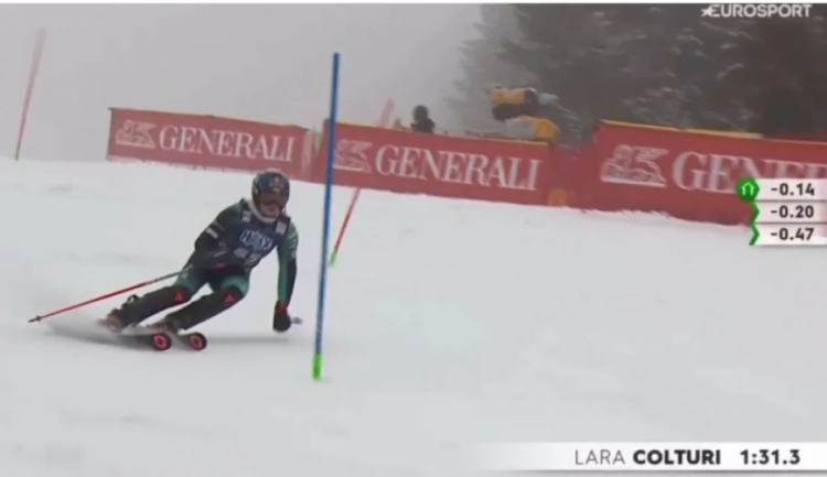 Skiatorja shqiptare shkëlqen në garën e sllallomit në Slloveni