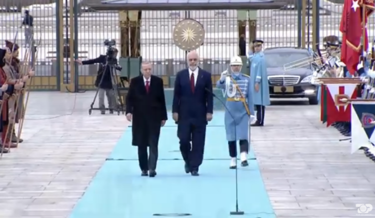 VIDEO/ Rama në Ankara, Erdogan e pret me ceremoni të veçantë