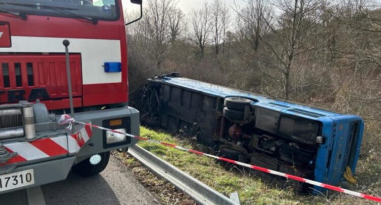 Tentoi të shmangte një makinë, autobusi me nxënës del nga rruga