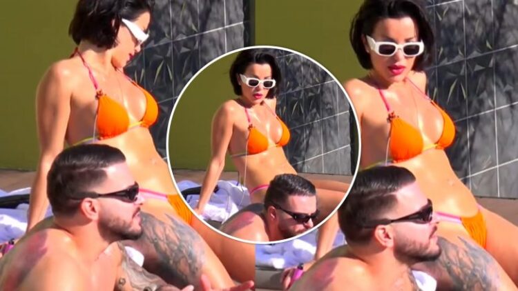 Me bikini, Roza Lati mahnit me linjat trupore, shfaqet duke…