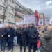 Serbët protestojnë në Mitrovicën e Veriut kundër ndalimit të dinarit