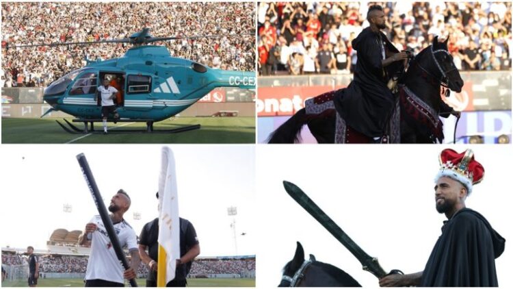 VIDEO/ Nga helikopteri në kalë, Arturo Vidal pritet si mbret në Kili