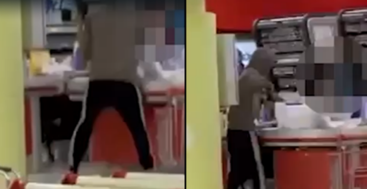 VIDEO/ Ja si 25-vjeçari i armatosur me kallash grabiti supermarketin