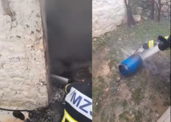 Përfshihet nga flakët banesa, shkak bombula e gazit