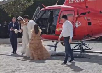 Celebrim i paharruar, dhëndri merr nusen me helikopter në Fier