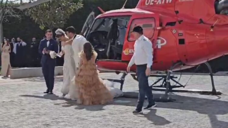 Celebrim i paharruar, dhëndri merr nusen me helikopter në Fier